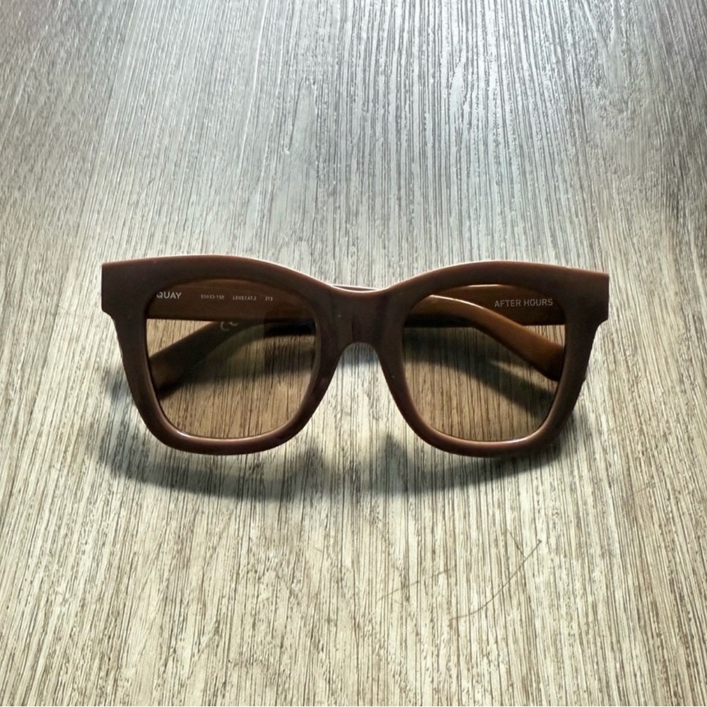 Quay Australia Brown Square Oversized Sunglasses